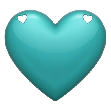 teal colored heart sticker