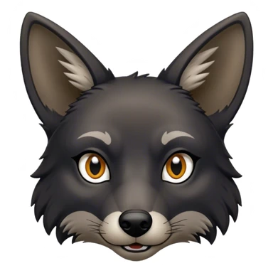 All black coyot sticker