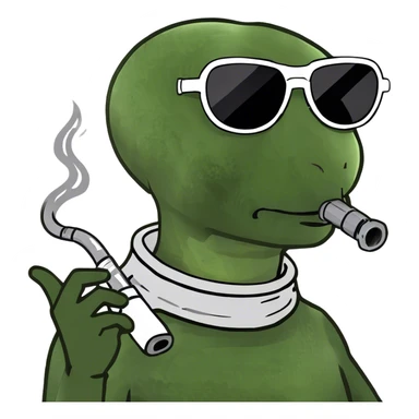 Alien smoking sticker