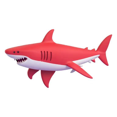 shark with red and white Air Jordans on its fins and back fin sticker