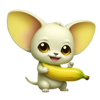 Grogu with banana  sticker