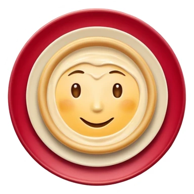 hummus plate, hyper-polished, vibrant, soft gradients, shiny, apple emoji style sticker