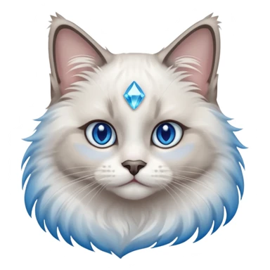 Ragdoll cat with crystal blue eyes  sticker