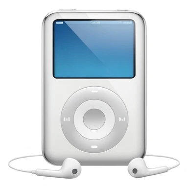 all white ipod and earphone
 sticker
