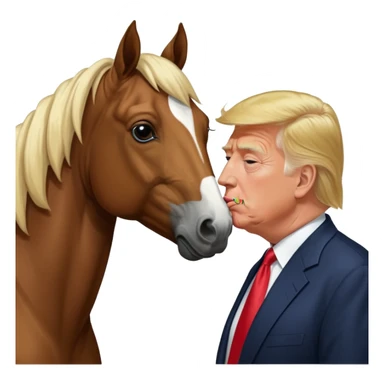Donald trump and Jeffery Epstein kissing a horse named bubba sticker
