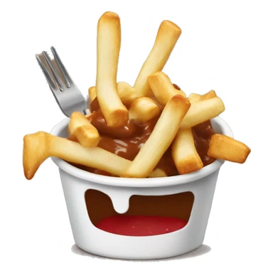 Pountine eating poutine sticker