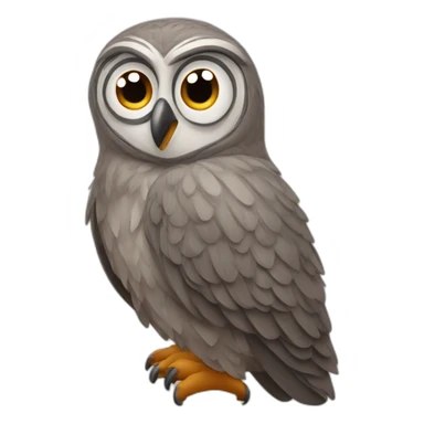 a goofy owl sticker