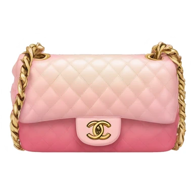 Pastel pink gradient hue Chanel bag sticker
