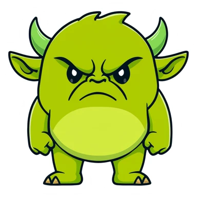 Shrek-inspired character sticker