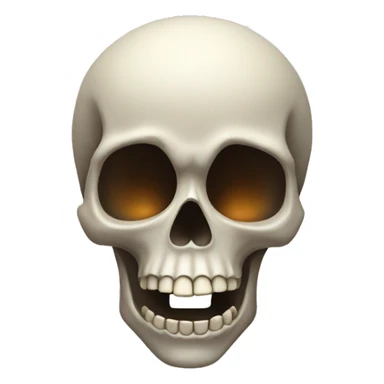 Skull being shocked sticker