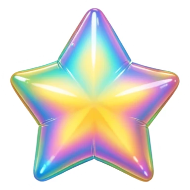 y2k hollow star bubble shiny sticker