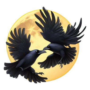 Odins ravens eating the moon  sticker