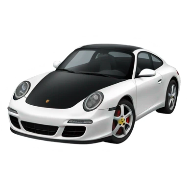 Black Porsche Car sticker