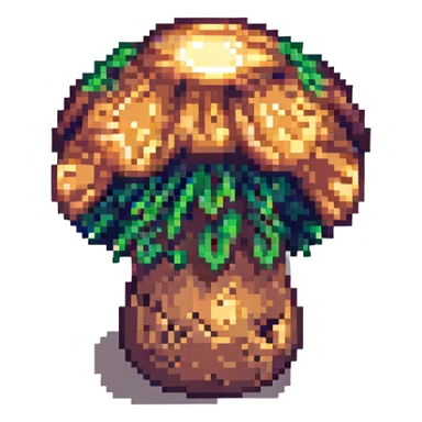 fantasy glowing mushroom pixel art sticker