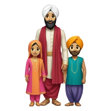 Sikh family sticker