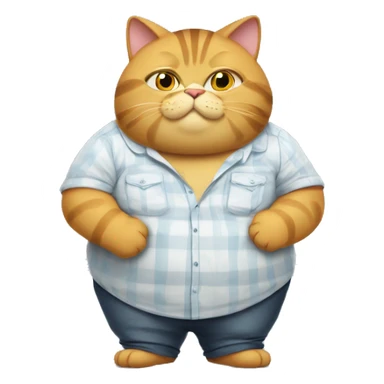 fat cat with shirt that says "best dad" sticker