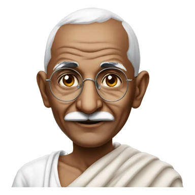 Mahatma Gandhi no mustache  sticker
