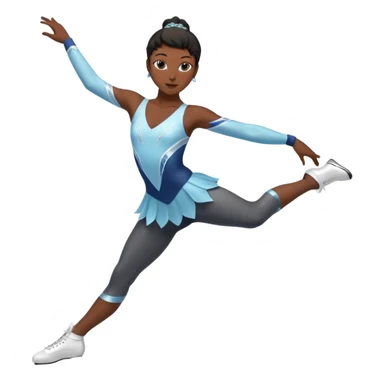 ice skater with black skin sticker