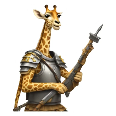 Girafe avec une armure de guerre  sticker
