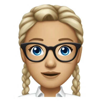 Caucasian Jessica alba with glasses and blue eyes  sticker