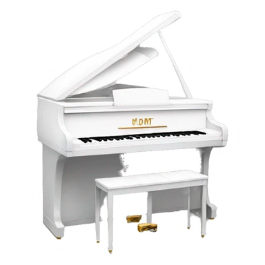 aesthetic white piano  sticker