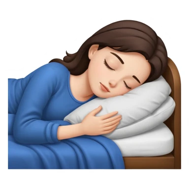 Brunette girl sleeping sticker