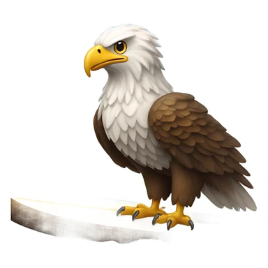 eagle on a surfboard  sticker