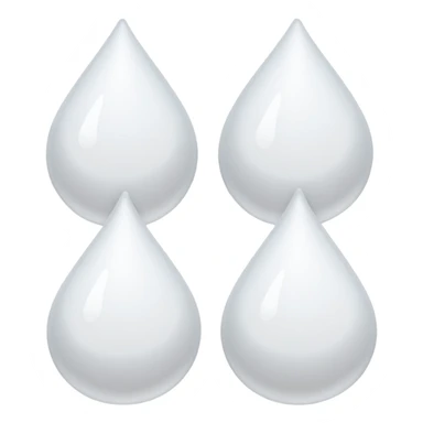 3 white paint drops sticker