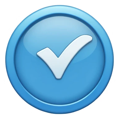 blue check mark sticker