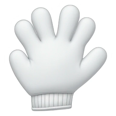 white mickey mouse glove sticker
