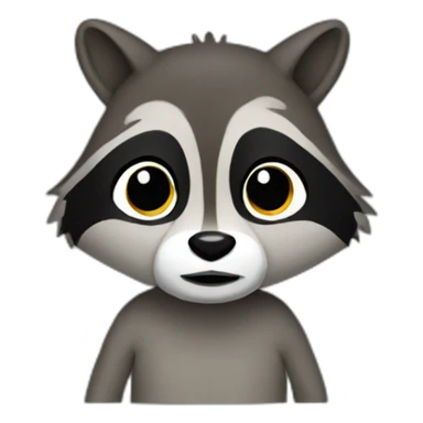 raccoon man sticker