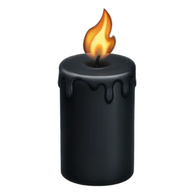 Black candle sticker