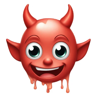 Cute devil happy tear sticker
