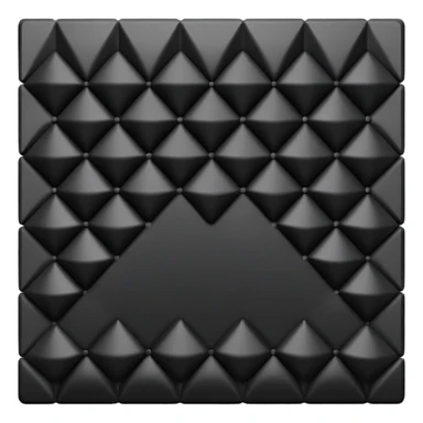 black wavy soundproofing panel with pyramid pattern sticker