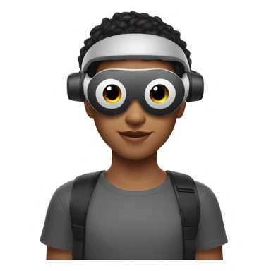 Lightskin teenager with oculus quest 2 sticker