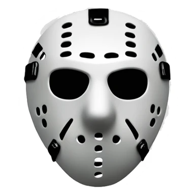 Friday 13th hockey mask，whitesimple sticker