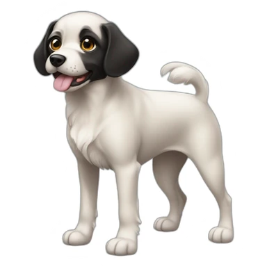 cachorro loiro e preto sticker