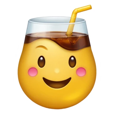 Um emoji dos amarelos mesmo com cara apaixonada, com cola despejada na cara sticker