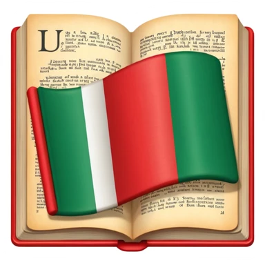 italian flag on dictionary sticker