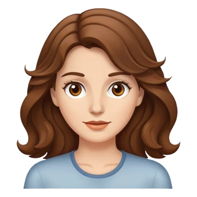 Ela tem que ser branca do cabelo ondulado castanho e grande com o olho castanho  sticker