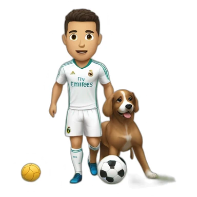 Ronaldo qui s’énerve contre un chien sticker