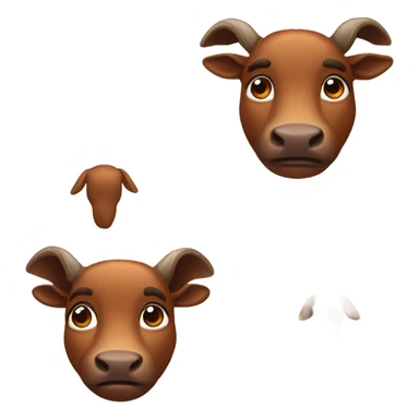 Veau tout marron  sticker