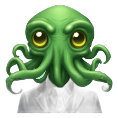 Cthulhu human say hi sticker
