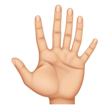 Hand 5 fingers and 3,4 fingers are to close sticker