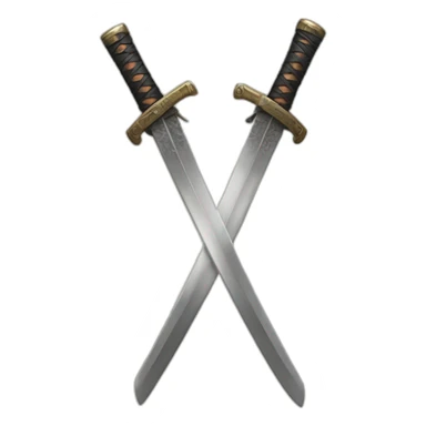 Crossed katanas sticker