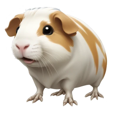 full skeleton of a guinea pig without meat sticker