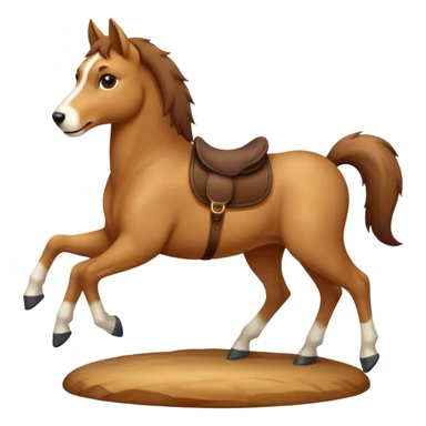 Dog on top of a horse sticker