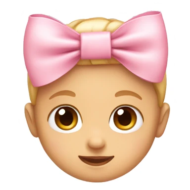 baby pink bow sticker