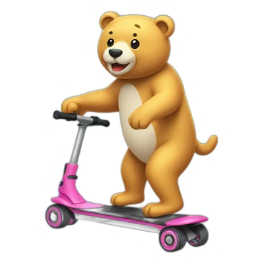 patinete electrico oso sticker