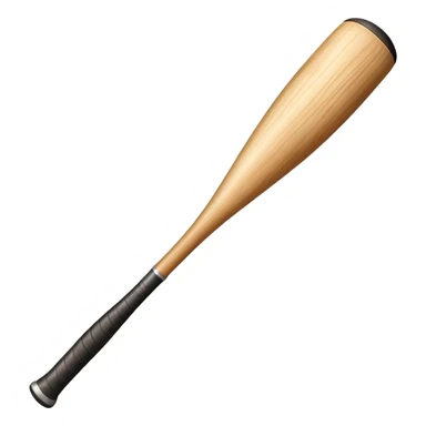 light brown wooden baseball bat, simple, clear sticker